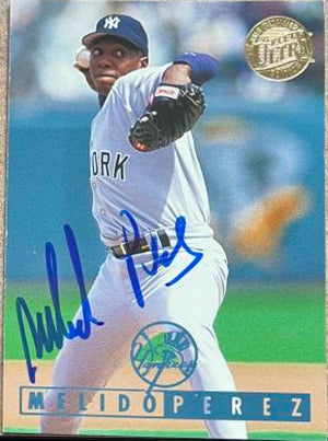 Melido Perez Signed 1995 Fleer Ultra Gold Medallion Baseball Card - New York Yankees