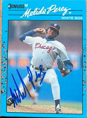 Melido Perez Signed 1990 Donruss Best of the AL Baseball Card - Chicago White Sox