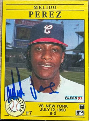 メリド・ペレス サイン入り 1991 Fleer Cello / ワックス ボックス ボトム パネル シングル ベースボール カード - シカゴ ホワイトソックス