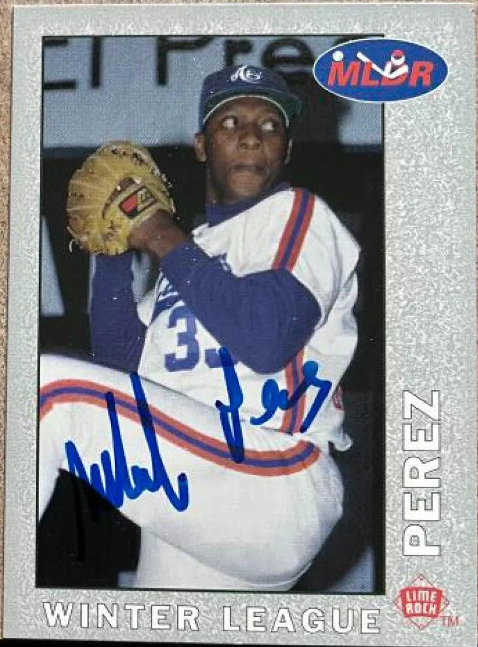 Melido Perez Signed 1993 Lime Rock Dominican Winter League Baseball Card