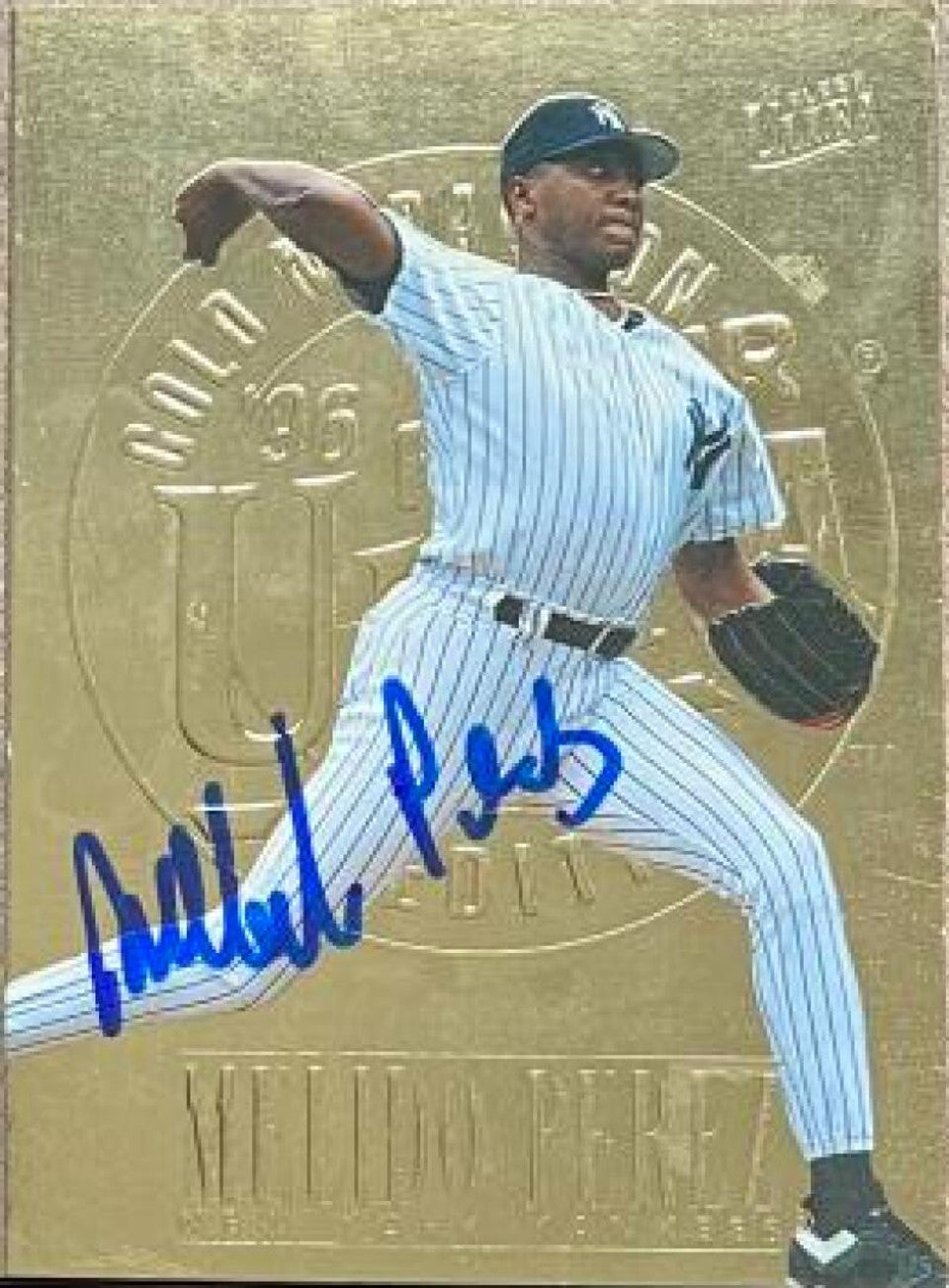 Melido Perez Signed 1996 Fleer Ultra Gold Medallion Baseball Card - New York Yankees