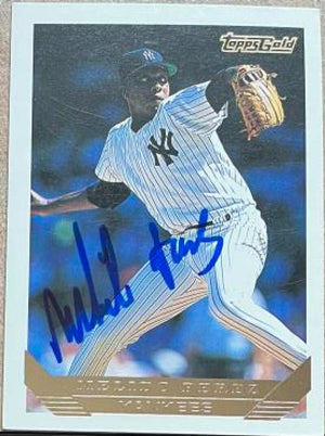 Melido Perez Signed 1993 Topps Gold Baseball Card - New York Yankees