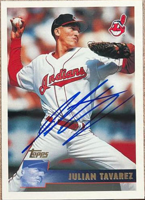 Julian Tavarez Signed 1996 Topps Baseball Card - Cleveland Indians