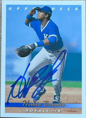 Hubie Brooks Signed 1993 Upper Deck Baseball Card - Kansas City Royals