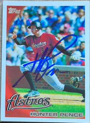 Hunter Pence Signed 2010 Topps Baseball Card - Houston Astros