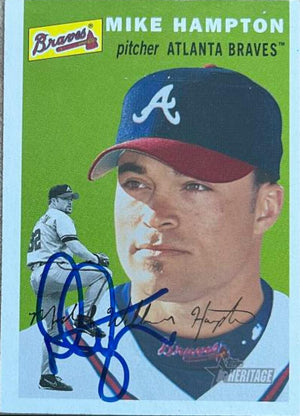 Mike Hampton Signed 2003 Topps Heritage Baseball Card - Atlanta Braves