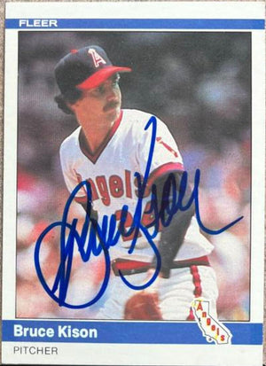 Bruce Kison Signed 1984 Fleer Baseball Card - California Angels