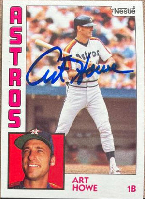 Art Howe Signed 1984 Nestle Baseball Card - Houston Astros