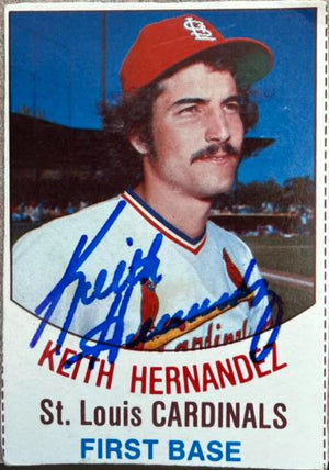 Keith Hernandez Signed 1977 Hostess Baseball Card - St Louis Cardinals