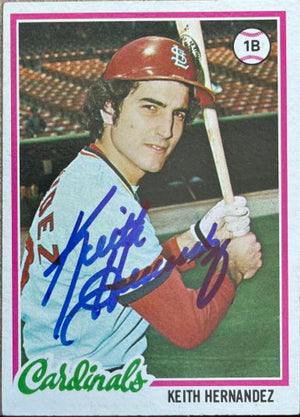 Keith Hernandez Signed 1978 Topps Baseball Card - St Louis Cardinals