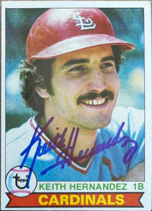 キース・ヘルナンデス、1979年トップス・ベースボールカードにサイン - セントルイス・カージナルス
