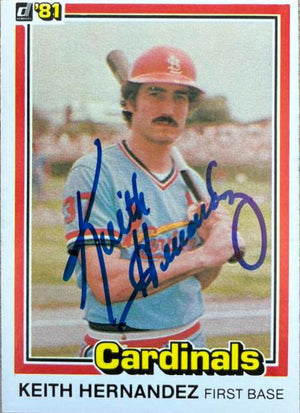Keith Hernandez Signed 1981 Donruss Baseball Card - St Louis Cardinals