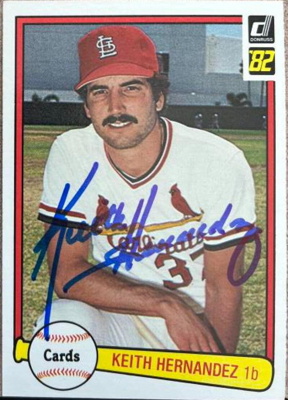 Keith Hernandez Signed 1982 Donruss Baseball Card - St Louis Cardinals