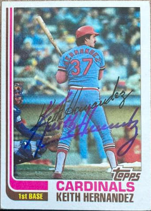 Keith Hernandez Signed 1982 Topps Baseball Card - St Louis Cardinals
