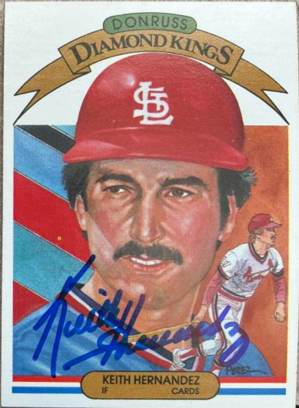 Keith Hernandez Signed 1983 Donruss Diamond Kings Baseball Card - St Louis Cardinals