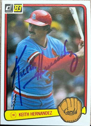 キース・ヘルナンデスが 1983 年ドンラス ベースボール カードに署名 - セントルイス カージナルス