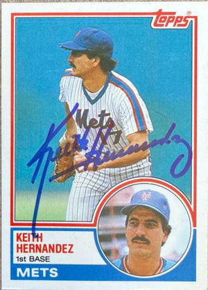 キース・ヘルナンデス、1983年トップス・トレード・ベースボール・カードにサイン - ニューヨーク・メッツ