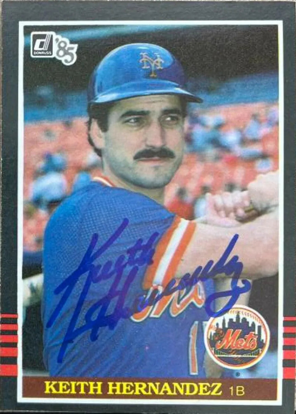 Keith Hernandez Signed 1985 Donruss Baseball Card - New York Mets