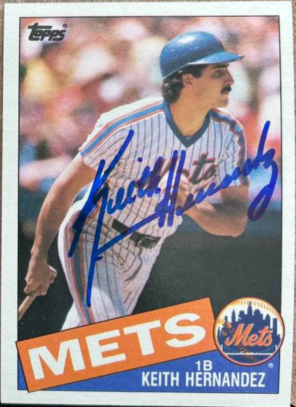 Keith Hernandez Signed 1985 Topps Baseball Card - New York Mets #80