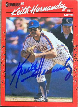 Keith Hernandez Signed 1990 Donruss Baseball Card - New York Mets
