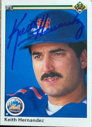 Keith Hernandez Signed 1990 Upper Deck Baseball Card - New York Mets