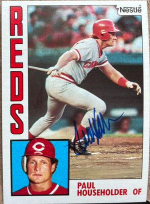 Paul Householder Signed 1984 Nestle Baseball Card - Cincinnati Reds
