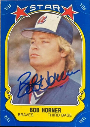 Bob Horner Signed 1981 Fleer Star Stickers Baseball Card - Atlanta Braves