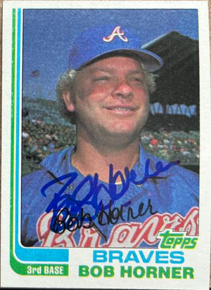 Bob Horner Signed 1982 Topps Baseball Card - Atlanta Braves