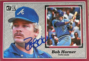 Bob Horner Signed 1983 Donruss Action All-Stars Baseball Card - Atlanta Braves