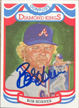 ボブ・ホーナー サイン入り 1984 ドンラス ダイヤモンド キングス ベースボール カード - アトランタ ブレーブス
