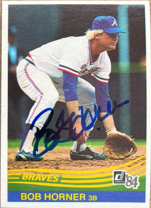 Bob Horner Signed 1984 Donruss Baseball Card - Atlanta Braves