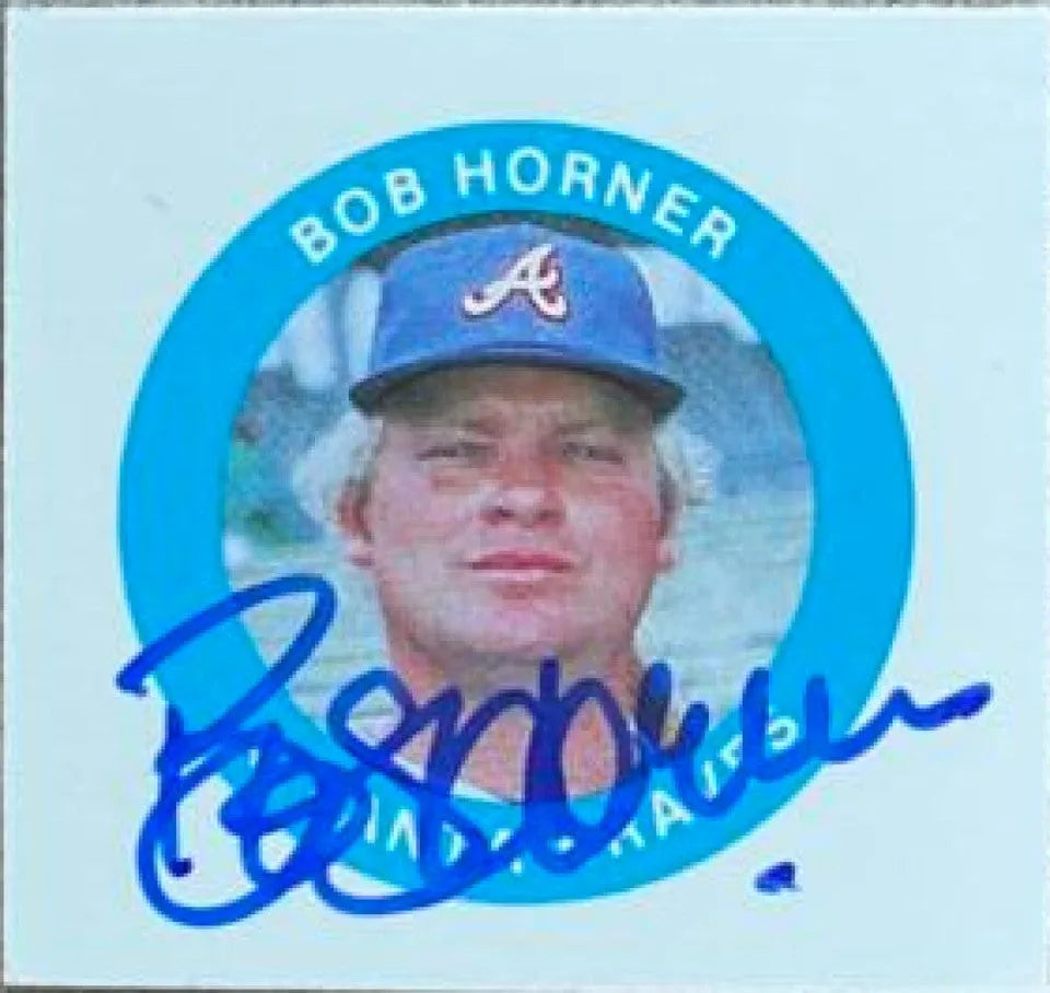 Bob Horner Signed 1984 Fun Food Proofs Baseball Card - Atlanta Braves