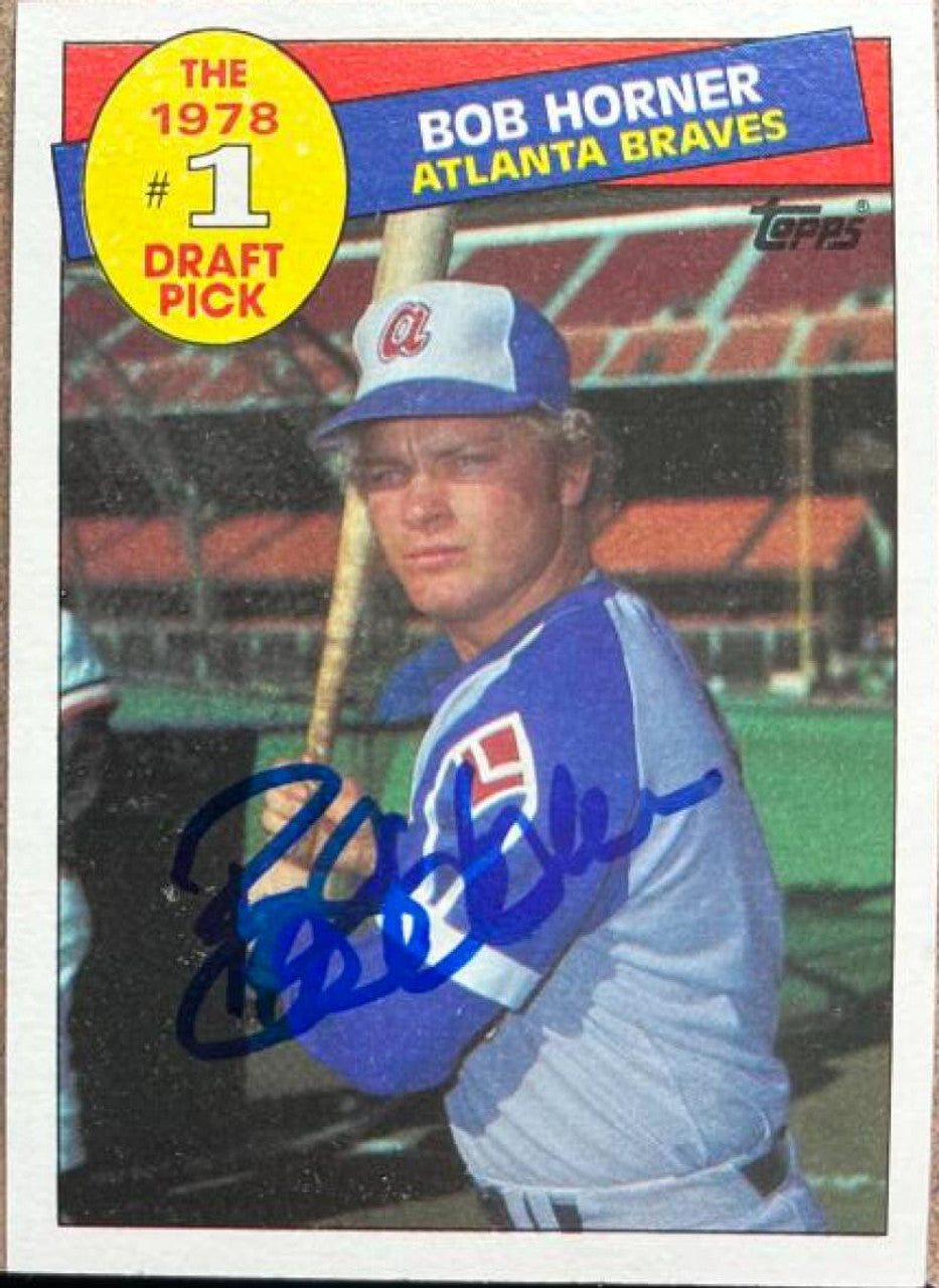 ボブ ホーナー サイン入り 1985 トップス ベースボール カード - アトランタ ブレーブス #276