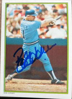 Bob Horner Signed 1986 Topps All-Star Glossy Baseball Card - Atlanta Braves