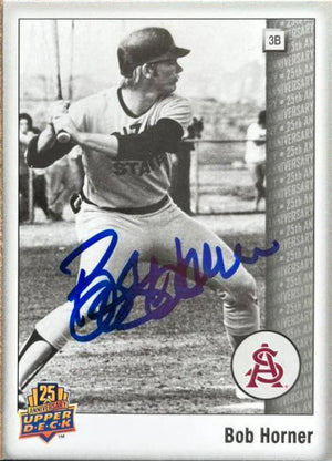 Bob Horner Signed 2014 Upper Deck 25th Anniversary Baseball Card - Arizona State