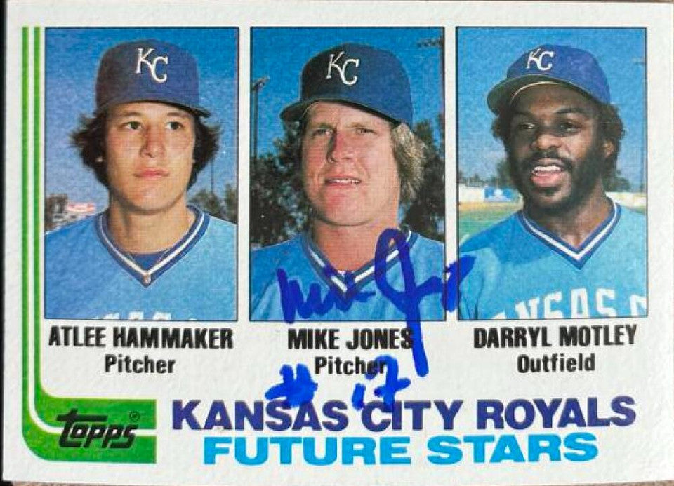 Mike Jones Signed 1982 Topps Baseball Card - Kansas City Royals