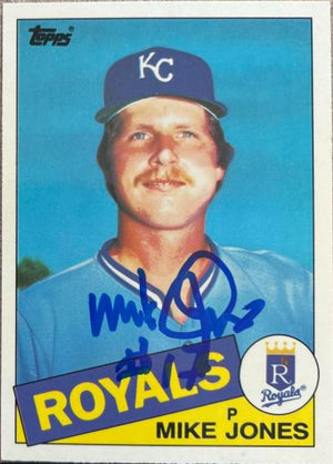 Mike Jones Signed 1985 Topps Tiffany Baseball Card - Kansas City Royals