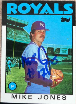 Mike Jones Signed 1986 Topps Tiffany Baseball Card - Kansas City Royals