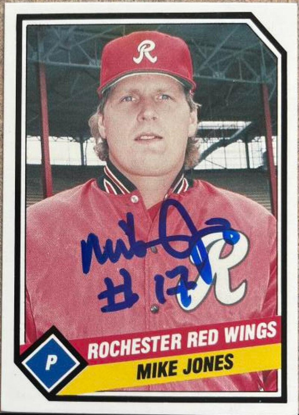 Mike Jones Signed 1989 CMC Baseball Card - Rochester Red Wings