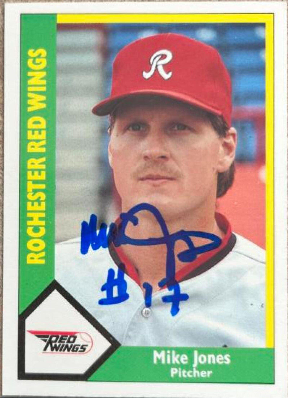 Mike Jones Signed 1990 CMC Baseball Card - Rochester Red Wings