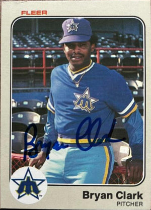 Bryan Clark Signed 1983 Fleer Baseball Card - Seattle Mariners