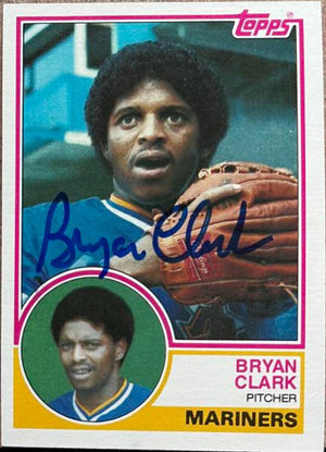 ブライアン クラーク サイン入り 1983 トップス ベースボール カード - シアトル マリナーズ