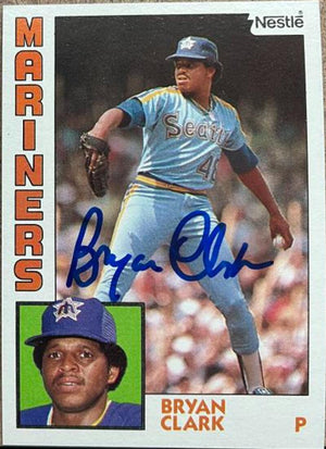 Bryan Clark Signed 1984 Nestle Baseball Card - Seattle Mariners