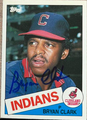ブライアン クラーク サイン入り 1985 トップス トレード ベースボール カード - クリーブランド インディアンス