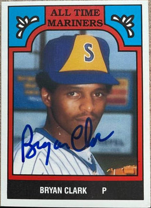 Bryan Clark Signed 1986 TCMA All-Time Mariners Baseball Card - Seattle Mariners