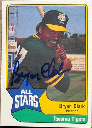Bryan Clark Signed 1989 CMC Triple A All-Stars Baseball Card - Tacoma Tigers