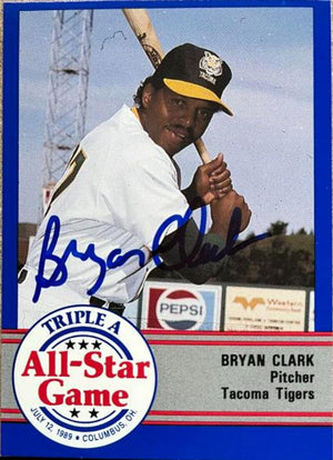 Bryan Clark Signed 1989 ProCards Triple A All-Stars Baseball Card - Tacoma Tigers