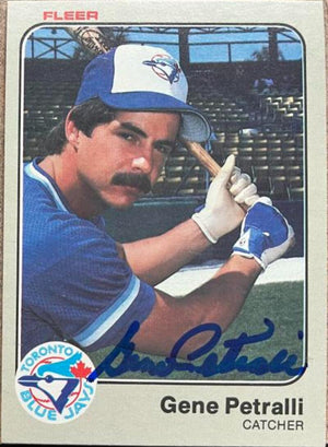 Geno Petralli Signed 1983 Fleer Baseball Card - Toronto Blue Jays