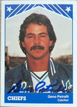 Geno Petralli Signed 1983 TCMA Baseball Card - Syracuse Chiefs