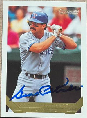 Geno Petralli Signed 1993 Topps Gold Baseball Card - Texas Rangers